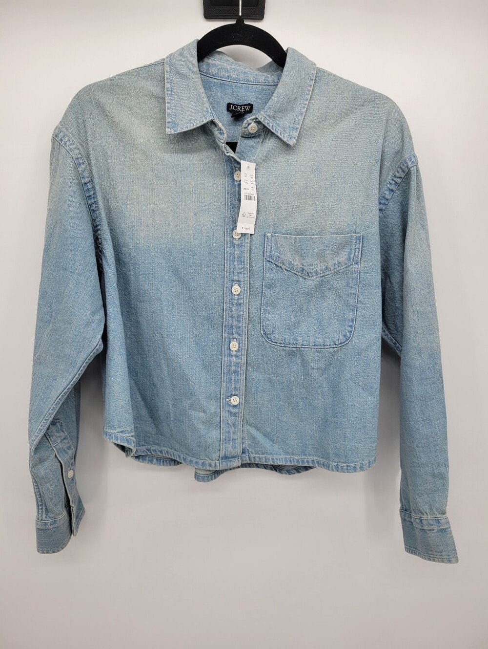 J Crew Étienne cropped button-up shirt in chambray CT065 Size XS - Picture 3 of 6